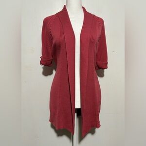 Talbots short sleeves pink cardigan Size S